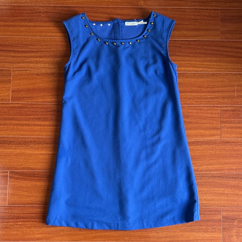 Blu Pepper Cobalt Blue Embellished Mini Dress